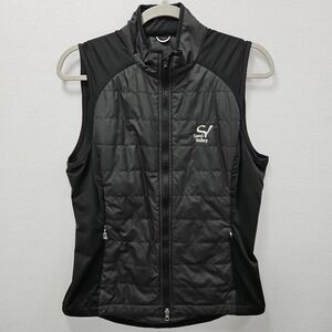 Zero Restriction Tess Vest Womens M‎ Black Hybrid Primaloft Full Zip Golf L324L